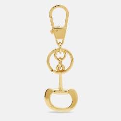 مملوكة مسبقًا Gucci Horsebit Gold Tone Keychain