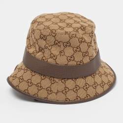 Pre Owned Gucci Beige/Brown GG Monogram Canvas Bucket Hat