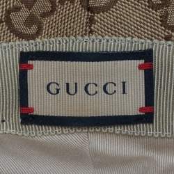 Pre Owned Gucci Beige/Brown GG Monogram Canvas Bucket Hat