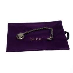Gucci Horse Ascot Crest Motif Silver Pendant Necklace