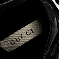 Gucci Black Leather Crystal Patch Gloves Size S