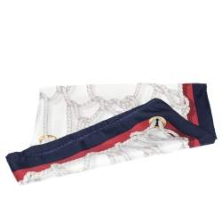 مملوكة مسبقًا Gucci Multicolor Nautical Ropes Silk Square Scarf