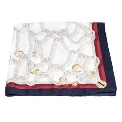 مملوكة مسبقًا Gucci Multicolor Nautical Ropes Silk Square Scarf