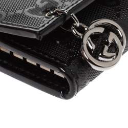 مملوكة مسبقًا حافظة مفتاح غوتشي كانفاس إمبرايم جي جي سوداء