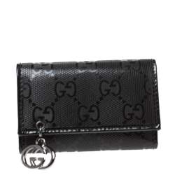 مملوكة مسبقًا حاف�ظة مفتاح غوتشي كانفاس إمبرايم جي جي سوداء