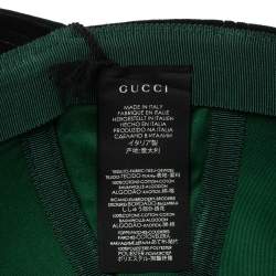 Pre Owned Gucci x Mlb Navy Velvet 'LA Angels' Motif Baseball Cap