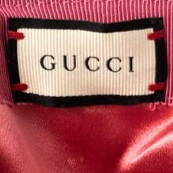 Pre Owned Gucci Red GG Velvet Baseball Cap M