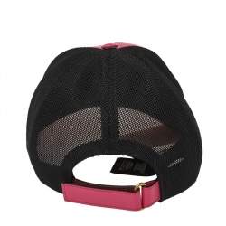 مملوكة مسبقًا Gucci Pink Leather Logo Baseball Cap M