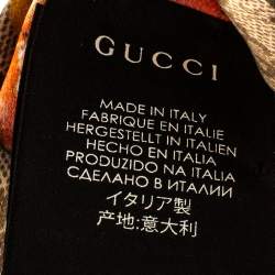 Pre Owned Gucci Brown Tian Print Silk Headband