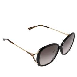 مملوكة مسبقًا Gucci Gold/Grey GG0649SK Gradient Rectangle Sunglasses