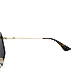 مملوكة مسبقًا Gucci Gold Tone/ Grey GG0106S Oversized Sunglasses
