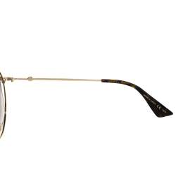 مملوكة مسبقًا Gucci Gold/Brown GG0105S Gradient Round Sunglasses