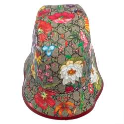 Pre Owned GG Beige Cotton Blend Flora Print Bucket Hat XL