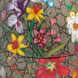 Pre Owned GG Beige Cotton Blend Flora Print Bucket Hat XL