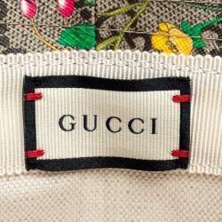 Pre Owned GG Beige Cotton Blend Flora Print Bucket Hat XL