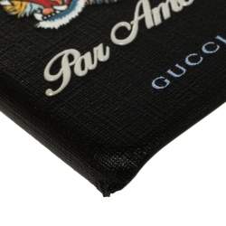 Pre Owned Gucci Black Coated Canvas L'Aveugle Par Amour iPhone 6 Case