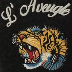 Pre Owned Gucci Black Coated Canvas L'Aveugle Par Amour iPhone 6 Case
