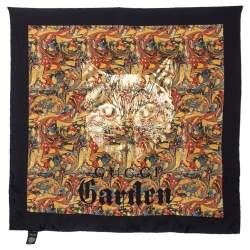 مملوكة مسبقًا Gucci Multicolored Printed Silk Garden Square Scarf