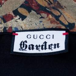 مملوكة مسبقًا Gucci Multicolored Printed Silk Garden Square Scarf