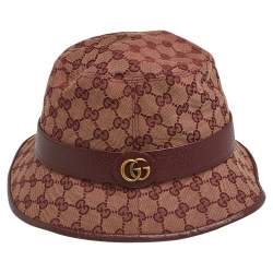 GG Supreme Canvas Bucket Hat in Brown - Gucci