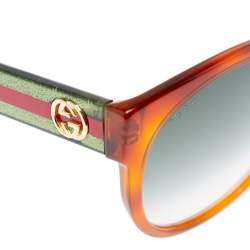 Pre Owned نظار شمسية غوتشي مستديرة جي جي0035أس متعدد الألوان