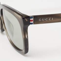 Pre Owned Gucci Grey GG0449S Square Gradient Sunglasses