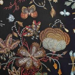 مملوكة مسبقًا وشاح غوتشي حرير أسود مطبوع اكواتيك 