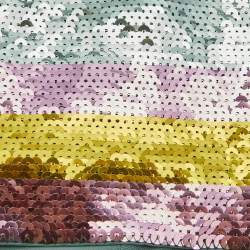 Pre Owned Gucci Green Webright Sequin Socks S