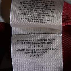 Gucci 100 Cream/Red Silk Monogram Floral Print Stole