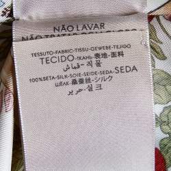 Pre Owned Gucci 100 Cream/Red year of Tiger Printed Silk Stole