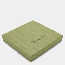 مملوكة مسبقًا Gucci Silver Lame & Cotton Logo Monogram Scarf