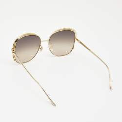 Pre Owned Gucci Brown/Gold Gradient Oversized Sunglasses