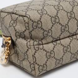 Gucci Beige GG Supreme Canvas Ophidia Cosmetic Case