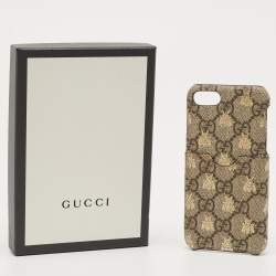 Gucci Beige GG Supreme Canvas Bee iPhone 7 Plus/8 Case