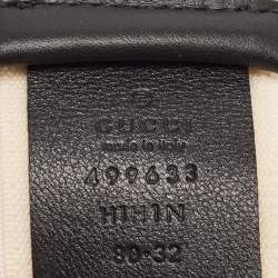 Pre Owned Gucci White Elastic Band Crystals Embellished Butterfly Waist Belt 80CM