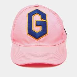 Gucci Neon Pink G Skull Patch Detail Baseball Cap L