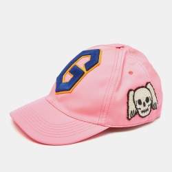 Gucci Neon Pink G Skull Patch Detail Baseball Cap L