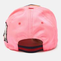 Gucci Neon Pink G Skull Patch Detail Baseball Cap L