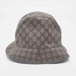 Pre Owned Gucci Grey GG Supreme Coated Canvas Bucket Hat M