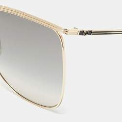 Pre Owned Gucci Black/Gold Gradient GG0820S Square Sunglasses