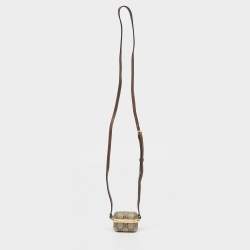 Gucci Beige/Brown GG Supreme Canvas GG Marmont Airpods Case with Strap
