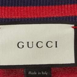 Gucci Red Lace & Knit Contrast Trimmed Sweatshirt XL