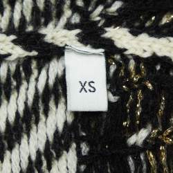 Gucci Off White/Black GG Lurex Jacquard Wool Crewneck Sweater XS