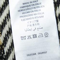 Gucci Off White/Black GG Lurex Jacquard Wool Crewneck Sweater XS