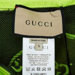 Pre Owned Gucci GG Stretch Rib Knit Jacquard Leggings S
