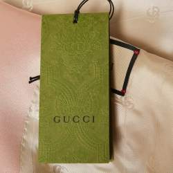 Pre Owned Gucci Pink Satin Silk Double-Breasted Blazer L