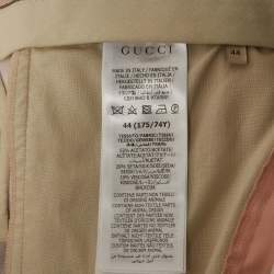 Pre Owned Gucci Pink Satin Pleated Straight Trousers M
