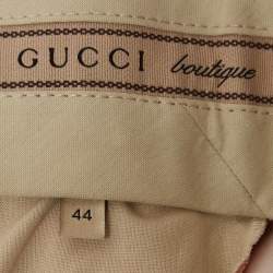 Pre Owned Gucci Pink Satin Pleated Straight Trousers M