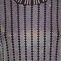 Pre Owned Gucci Black Stretch Knit Rhinestones Detail Sweater M