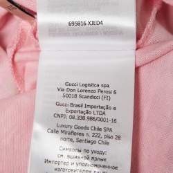 Gucci Sugar Pink Printed Cotton Knit T-Shirt XXS